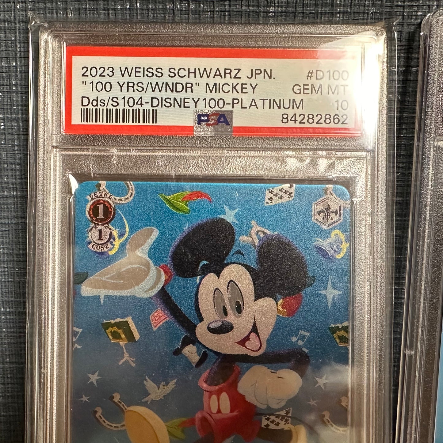 【A set of two pieces】PSA10 Disney100 Platina Card Paper Card WEISS SCHUWARZ 2023 Bushiroad Appraisal GEM MINT