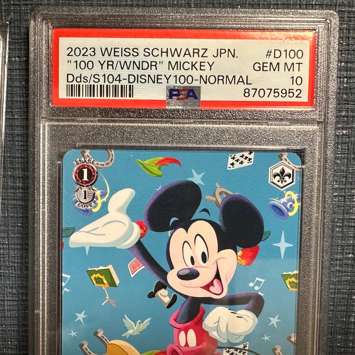 【A set of two pieces】PSA10 Disney100 Platina Card Paper Card WEISS SCHUWARZ 2023 Bushiroad Appraisal GEM MINT